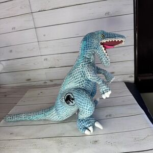 Jurassic Park World Blue‎ T-Rex Velociraptor Dinosaur 18" Plush Stuffed Animal